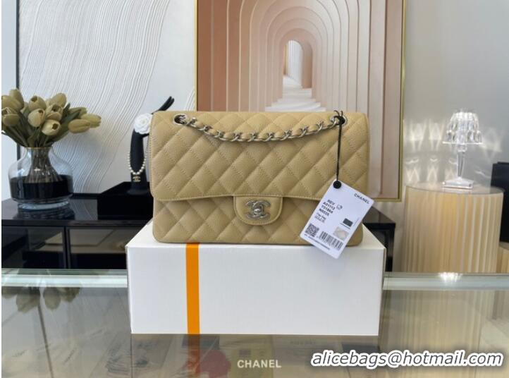 Discount Chanel classic handbag Grained Calfskin&silver Metal 01112 apricot