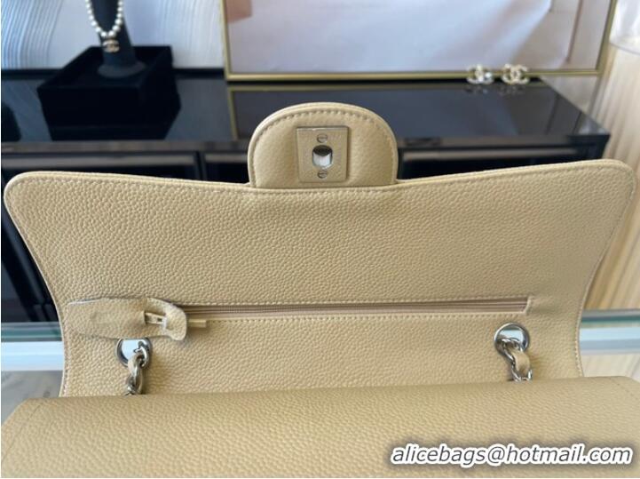 Discount Chanel classic handbag Grained Calfskin&silver Metal 01112 apricot