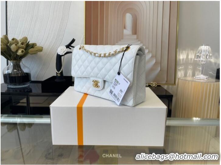 Promotional Chanel classic handbag Lambskin&gold Metal 01112 white