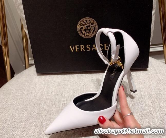 Shop Cheap Versace Lambskin Pumps 11cm White 031916