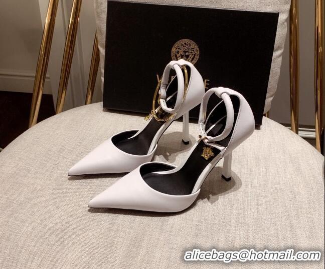 Shop Cheap Versace Lambskin Pumps 11cm White 031916