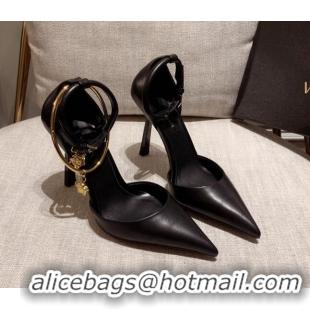 Luxury Versace Lambskin Pumps 11cm Black 031917