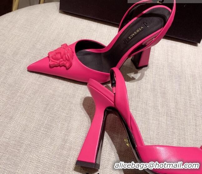 Best Product Versace Leather Slingback Pumps 11cm Pink 031929