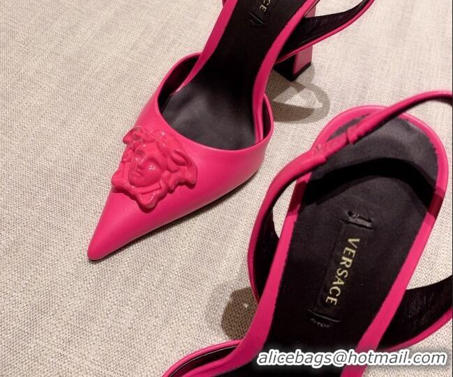 Best Product Versace Leather Slingback Pumps 11cm Pink 031929