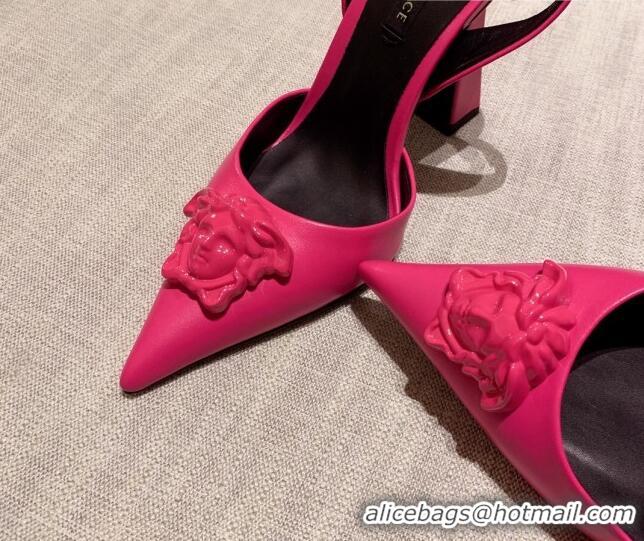 Best Product Versace Leather Slingback Pumps 11cm Pink 031929