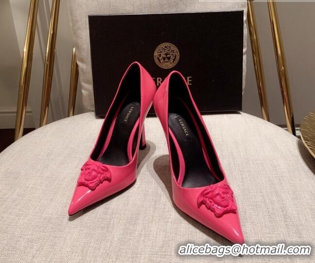 Best Price Versace Glazed Leather Pumps 11cm Pink 031936