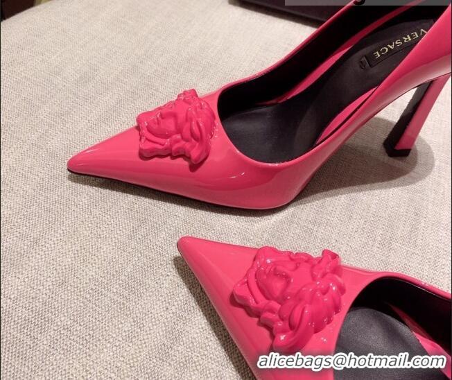 Best Price Versace Glazed Leather Pumps 11cm Pink 031936