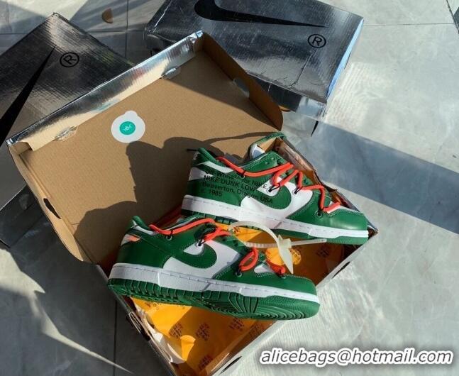 Unique Style Nike x Off- Dunk Low Sneakers Green/White 051045