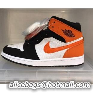 Best Grade Nike Air Jordan AJ1 Mid-top Sneakers Orange 112361