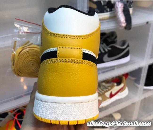 Duplicate Nike Air Jordan AJ1 Mid-top Sneakers Yellow 112362