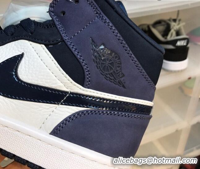 Purchase Nike Air Jordan AJ1 Mid-top Sneakers Dark Blue 112363