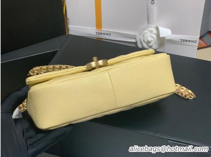 Top Quality Chanel Grained Calfskin Shoulder Bag AS3103 YELLOW