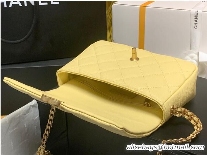 Top Quality Chanel Grained Calfskin Shoulder Bag AS3103 YELLOW