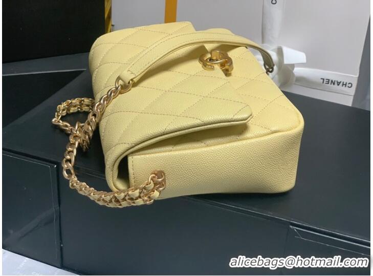 Top Quality Chanel Grained Calfskin Shoulder Bag AS3103 YELLOW