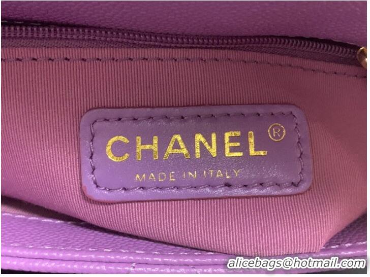 Hot Sell Cheap Chanel Grained Calfskin Shoulder Bag AS3103 purple