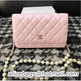 Shop Promotional Chanel Lambskin Flap Shoulder Bag CC33814 pink