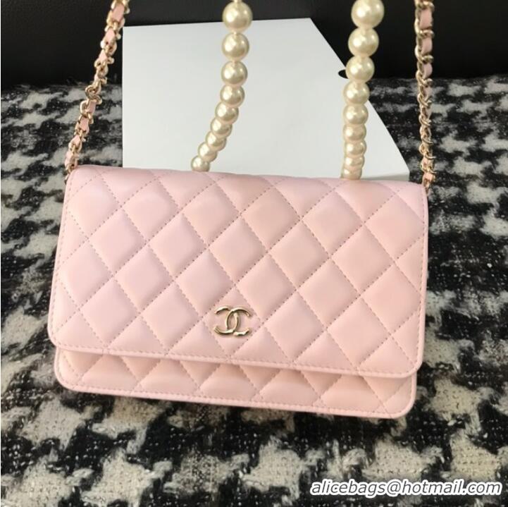 Shop Promotional Chanel Lambskin Flap Shoulder Bag CC33814 pink