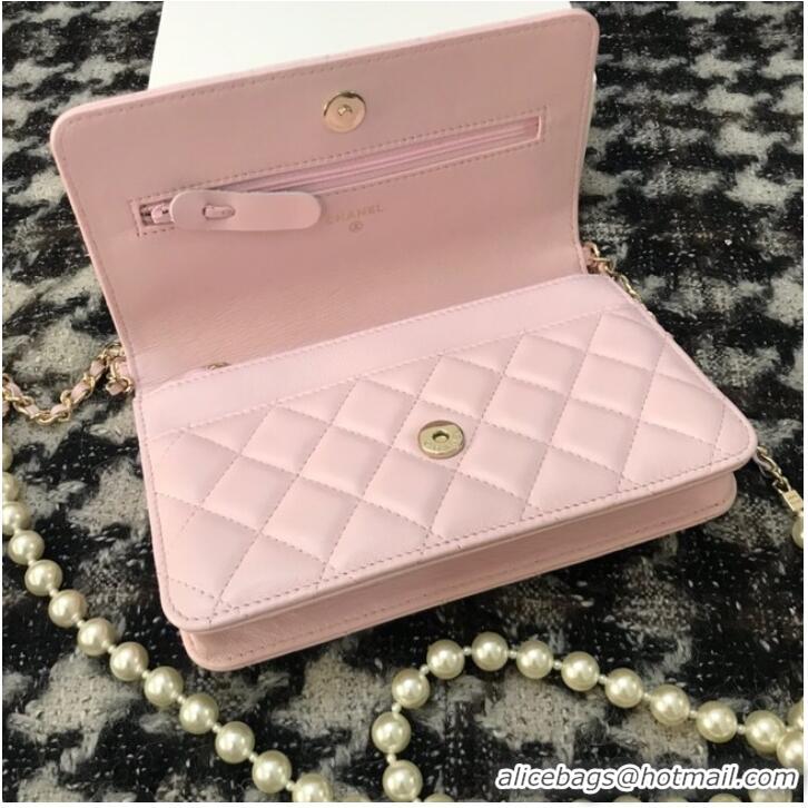 Shop Promotional Chanel Lambskin Flap Shoulder Bag CC33814 pink