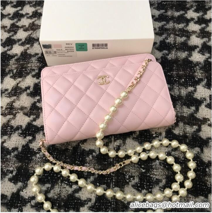 Shop Promotional Chanel Lambskin Flap Shoulder Bag CC33814 pink