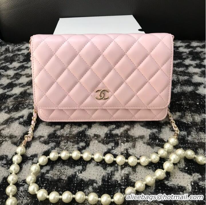 Shop Promotional Chanel Lambskin Flap Shoulder Bag CC33814 pink