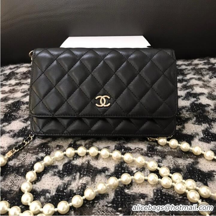 Best Price Chanel Lambskin Flap Shoulder Bag CC33814 black