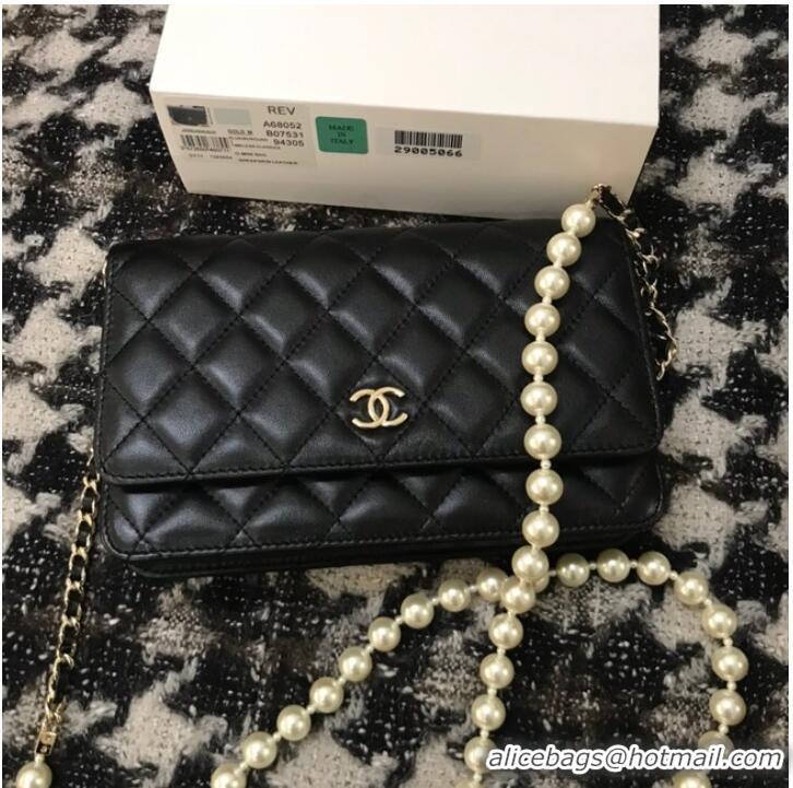 Best Price Chanel Lambskin Flap Shoulder Bag CC33814 black