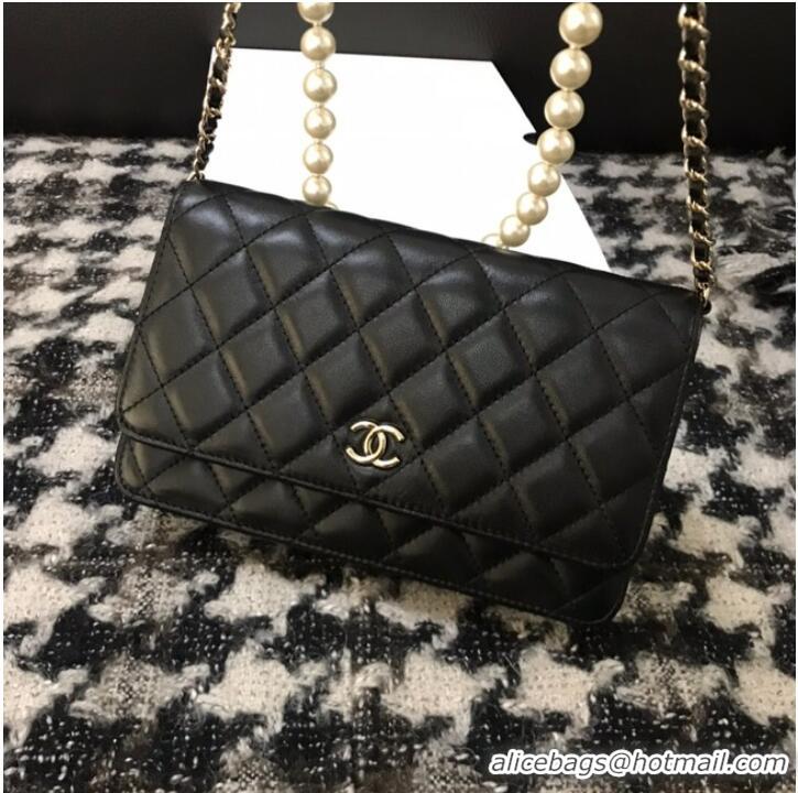 Best Price Chanel Lambskin Flap Shoulder Bag CC33814 black