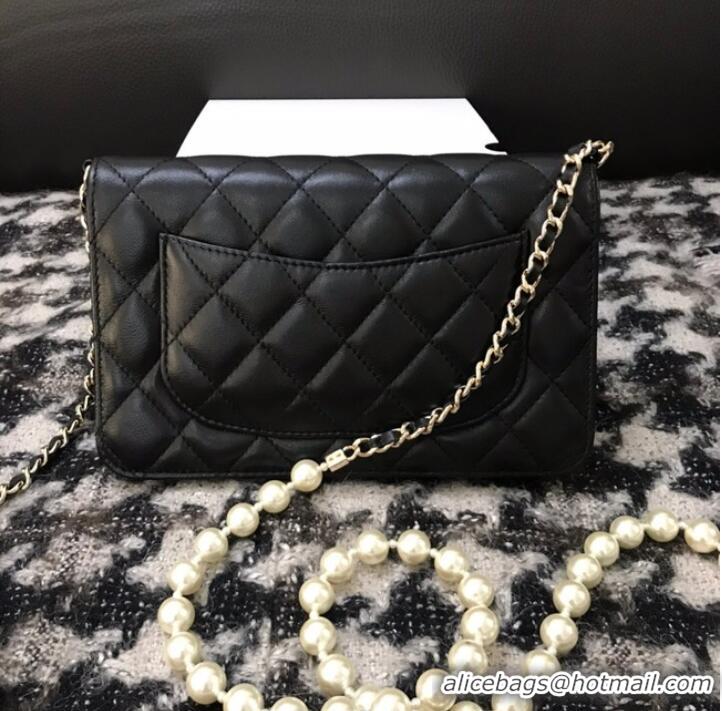 Best Price Chanel Lambskin Flap Shoulder Bag CC33814 black