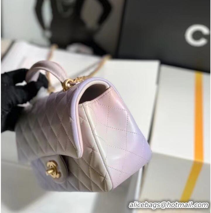 Promotional CHANEL mini flap bag with top handle AS2431 Rainbow