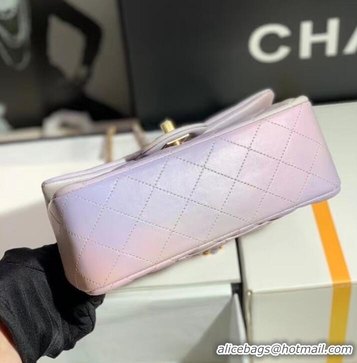 Promotional CHANEL mini flap bag with top handle AS2431 Rainbow