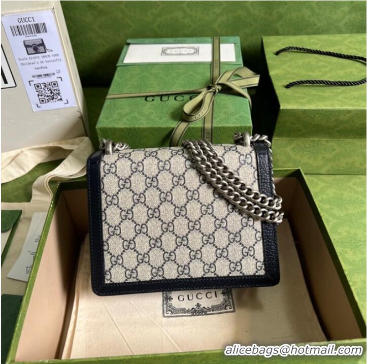 Good Product Gucci Mini Dionysus GG Canvas Shoulder Bag 421970 blue