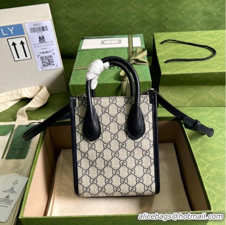 Super Quality Gucci Mini tote bag with Interlocking G 671623 Blue