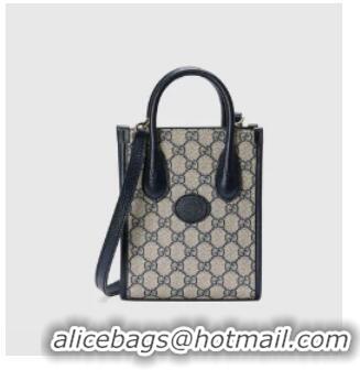 Super Quality Gucci Mini tote bag with Interlocking G 671623 Blue