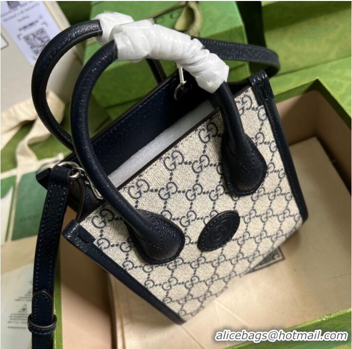 Super Quality Gucci Mini tote bag with Interlocking G 671623 Blue