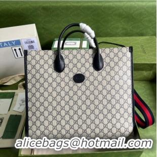 Promotional Gucci Medium tote with Interlocking G 674148 blue