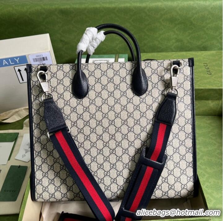 Promotional Gucci Medium tote with Interlocking G 674148 blue