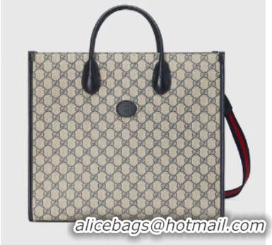 Promotional Gucci Medium tote with Interlocking G 674148 blue