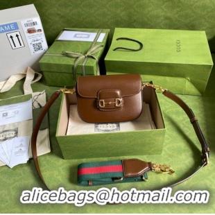 Buy Inexpensive Gucci Horsebit 1955 mini bag 658574 caramel