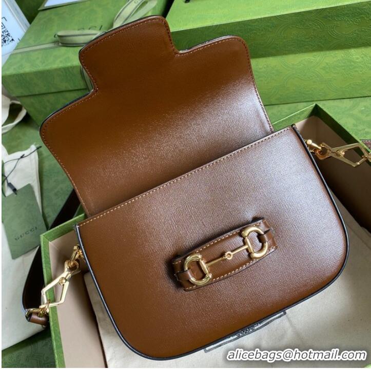 Buy Inexpensive Gucci Horsebit 1955 mini bag 658574 caramel