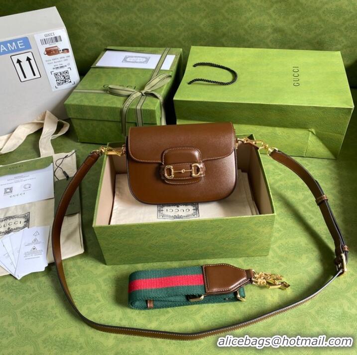 Buy Inexpensive Gucci Horsebit 1955 mini bag 658574 caramel