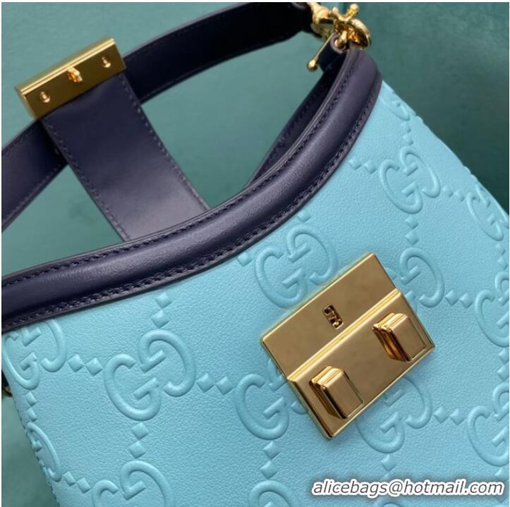 Best Price Gucci Small GG shoulder bag 675788 Light blue