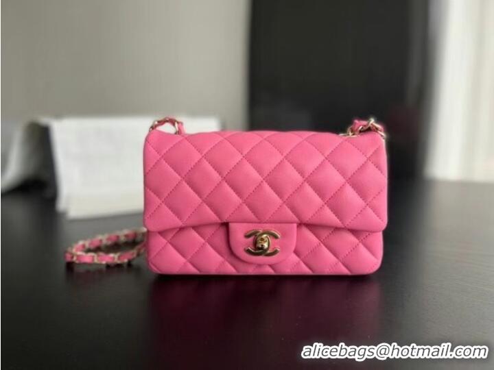 Most Popular Chanel MINI Flap Bag Original Sheepskin Leather 1116 Plum