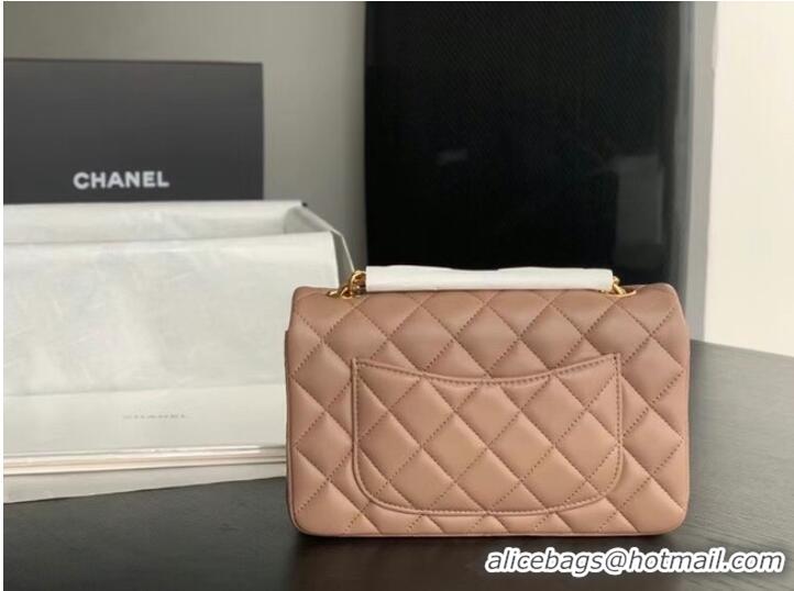 Luxury Cheap Chanel MINI Flap Bag Original Sheepskin Leather 1116 Taupe