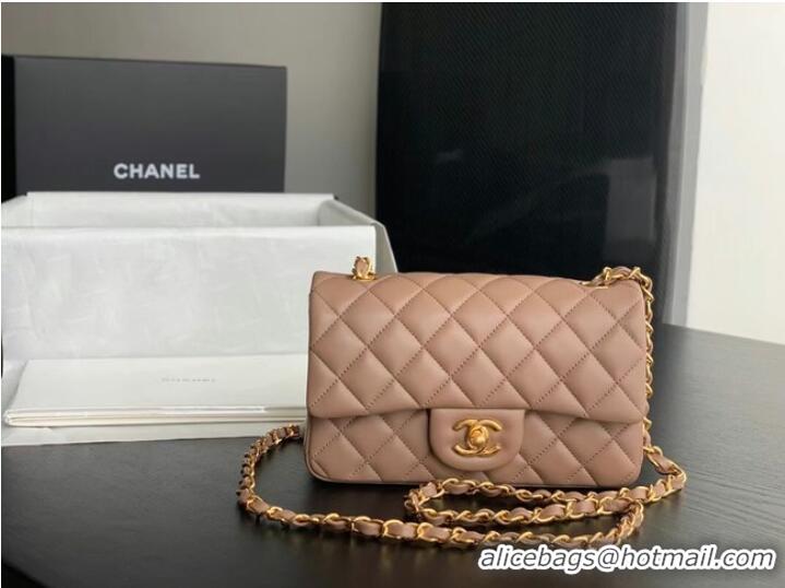 Luxury Cheap Chanel MINI Flap Bag Original Sheepskin Leather 1116 Taupe