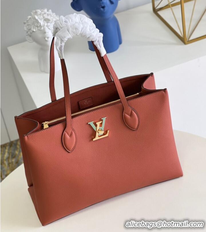 Grade Quality Louis vuitton LOCKME SHOPPER M58927 Chataigne Brown