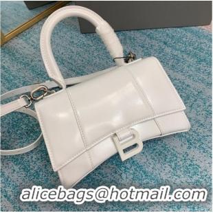 Good Quality Balenciaga HOURGLASS SMALL TOP HANDLE BAG B108895C white