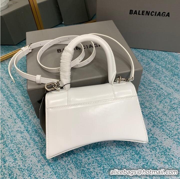 Good Quality Balenciaga HOURGLASS SMALL TOP HANDLE BAG B108895C white