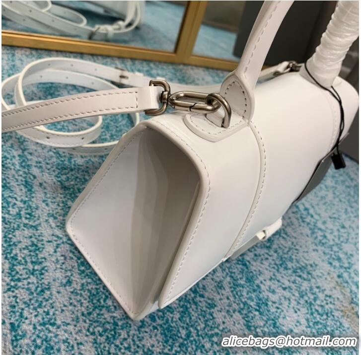 Good Quality Balenciaga HOURGLASS SMALL TOP HANDLE BAG B108895C white