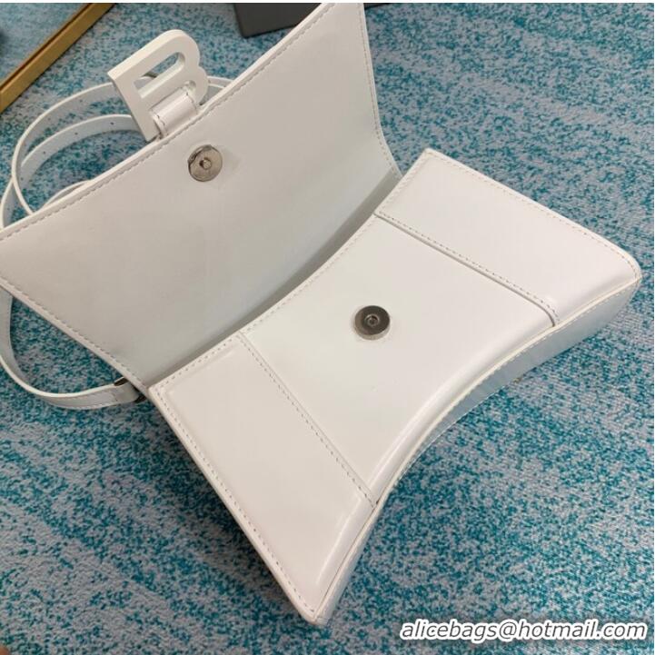 Good Quality Balenciaga HOURGLASS SMALL TOP HANDLE BAG B108895C white