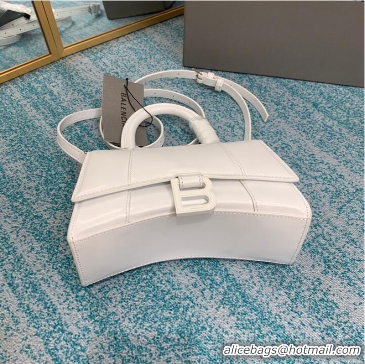 Good Quality Balenciaga HOURGLASS SMALL TOP HANDLE BAG B108895C white